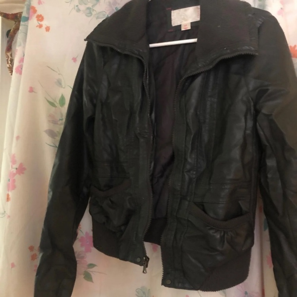 Faux leather jacket